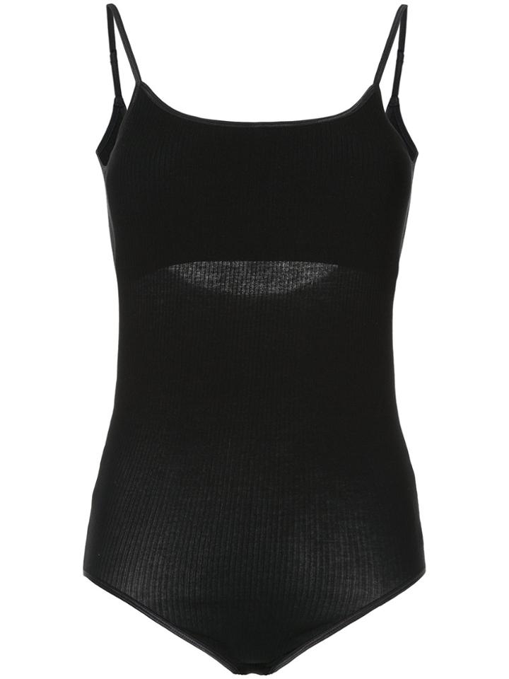 H Beauty & Youth Spaghetti Strap Leotard - Black