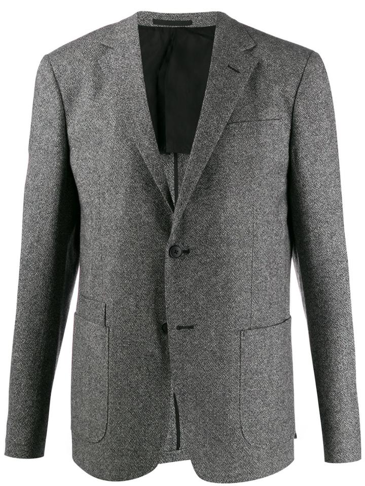 Z Zegna Single-breasted Blazer - Black