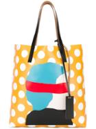 Marni Ekta Print Shopper Tote, Women's, Yellow