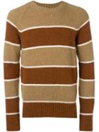 Ami Alexandre Mattiussi Crewneck Raglan Sleeves Striped Sweater -