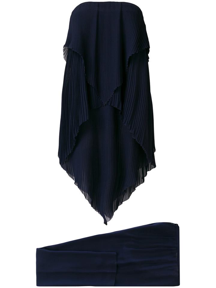 Pierre Cardin Vintage 1979 Blouse & Trousers Ensemble - Blue