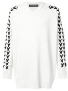 Y / Project - V-neck Sweater - Men - Cotton/acrylic - S, White, Cotton/acrylic