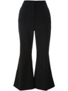 Stella Mccartney Cropped Flared Trousers, Women's, Size: 40, Black, Spandex/elastane/wool