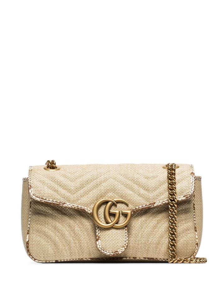 Gucci Small Marmont Shoulder Bag - Neutrals