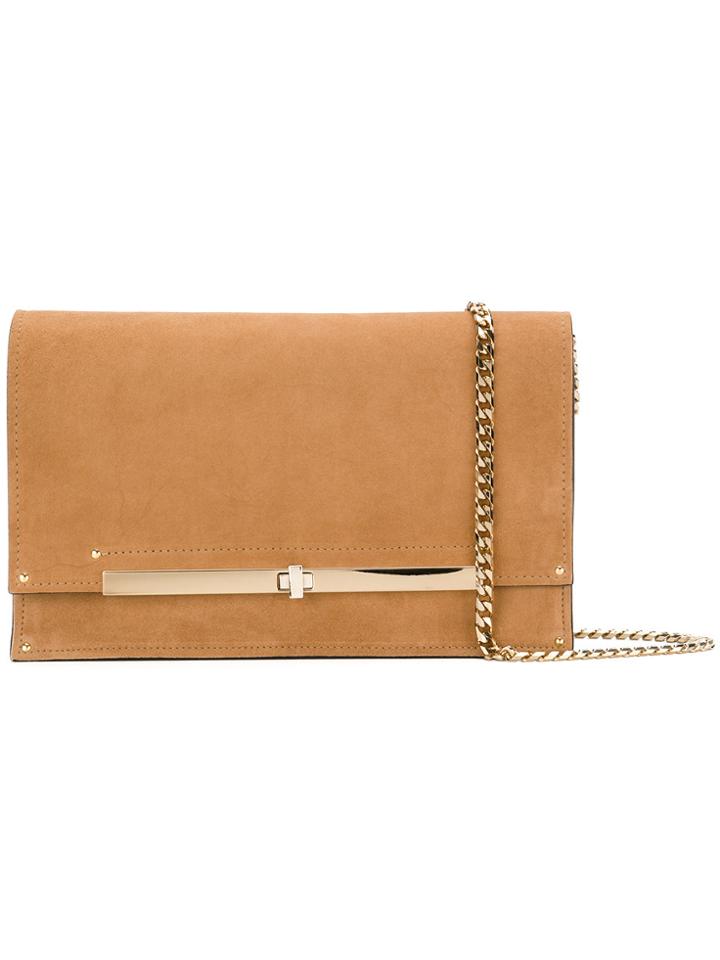 Casadei Twist-lock Clutch Bag - Brown