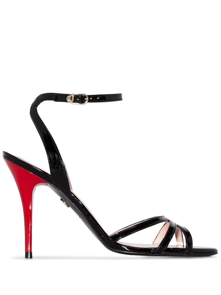 Charles Jourdan Contrast Heel Sandals - Black