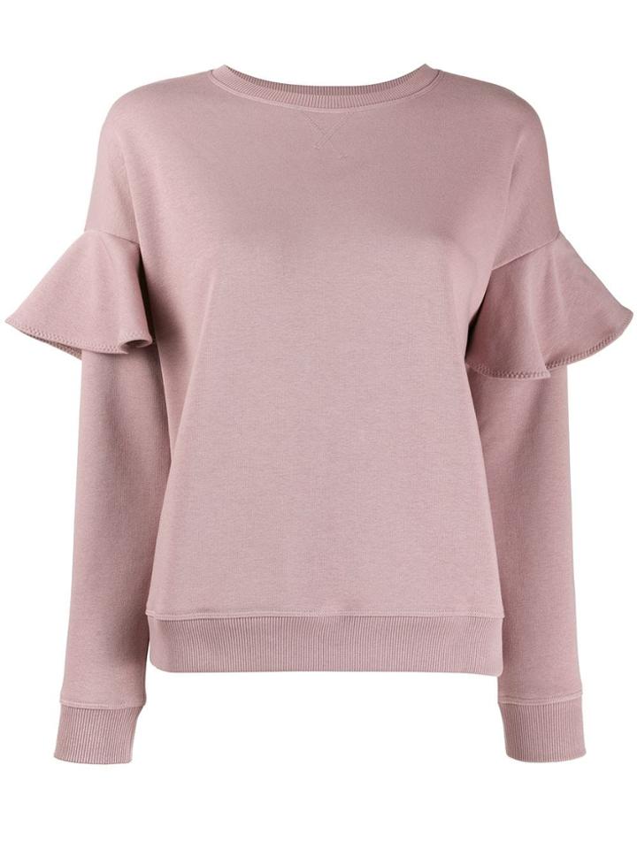 Red Valentino Red(v) Ruffle Detail Sweater - Pink