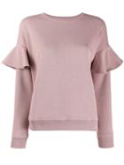 Red Valentino Red(v) Ruffle Detail Sweater - Pink