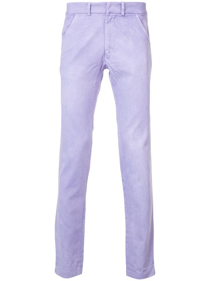 The Elder Statesman - Classic Chinos - Men - Cotton - 30, Pink/purple, Cotton