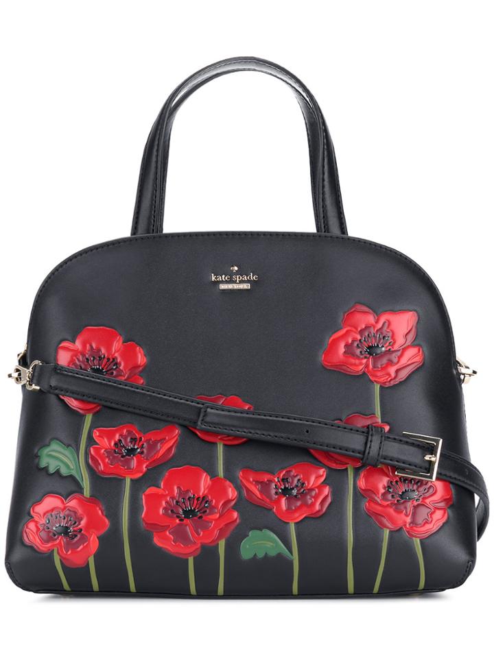 Kate Spade Floral Tote - Black