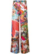 Moschino Multi-pattern Palazzo Trousers - Orange