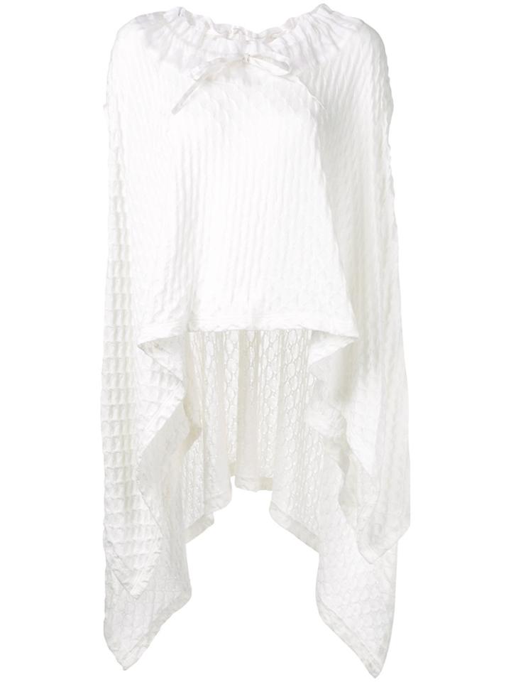 Taylor Draw Up Overlay Top - White