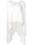 Taylor Draw Up Overlay Top - White