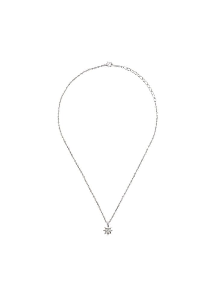 Susan Caplan Vintage 1980's Star Pendant Necklace - Silver