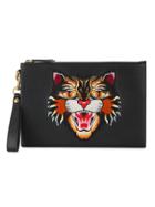Gucci Angry Cat Pouch - Black