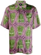 Stussy Mask Print Shirt - Pink