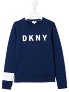 Dkny Kids Logo Print Sweatshirt - Blue