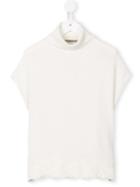 Ermanno Scervino Junior Macramé Hem Knit Top, Girl's, Size: 12 Yrs, White