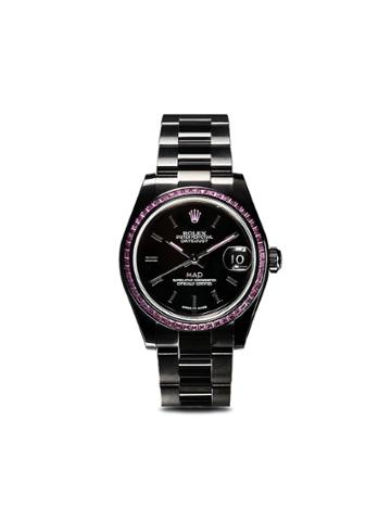 Mad Paris Rolex Lady Oyster Perpetual Datejust Watch - Black