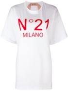 No21 Logo Print T-shirt, Women's, White, Cotton