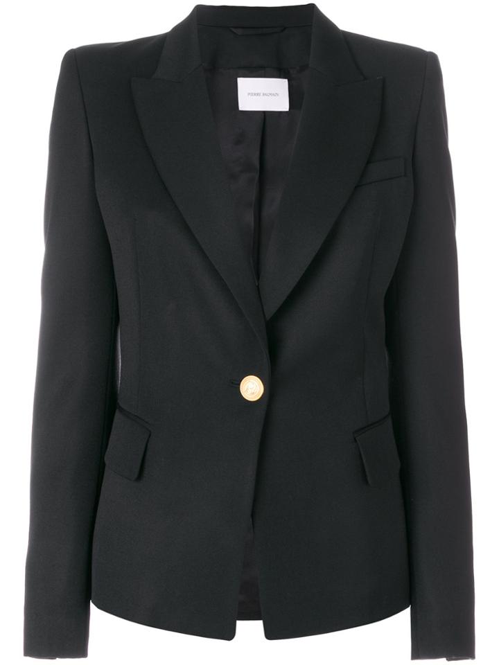 Pierre Balmain Classic Fitted Blazer - Black
