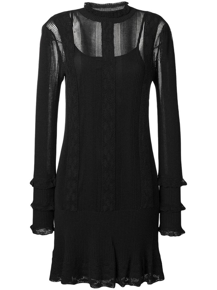 Twin-set Longsleeved Knitted Dress - Black