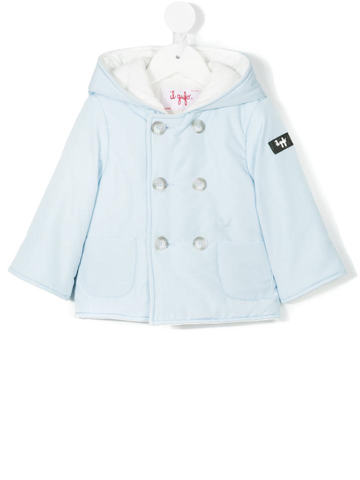 Il Gufo - Double Breasted Coat - Kids - Cotton/polyester - 3 Mth, Blue