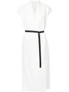Zero + Maria Cornejo Contrast Belt Dress - White