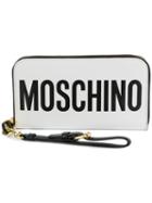 Moschino Zip-around Logo Wallet - White