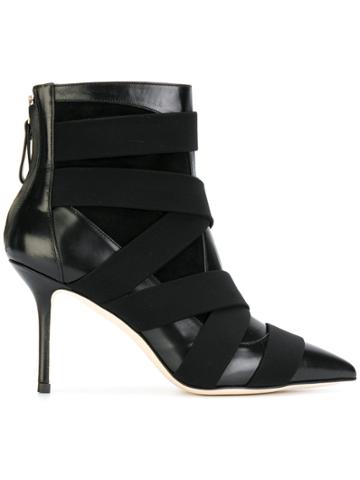 Benedetta Boroli Strappy Pointed Ankle Boots - Black