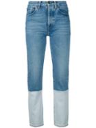 Ports 1961 - Two-tone Jeans - Women - Cotton - 29, Blue, Cotton