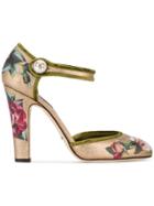 Dolce & Gabbana Hand Painted Mary Jane 105 Pumps - Pink & Purple