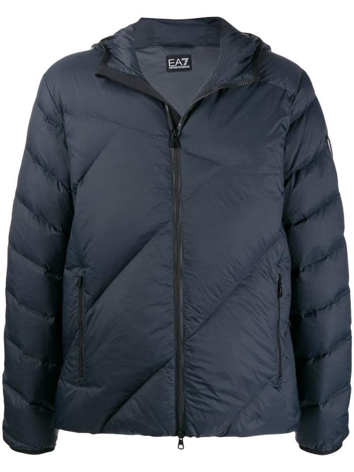 Ea7 Emporio Armani Long Sleeve Padded Jacket - Blue