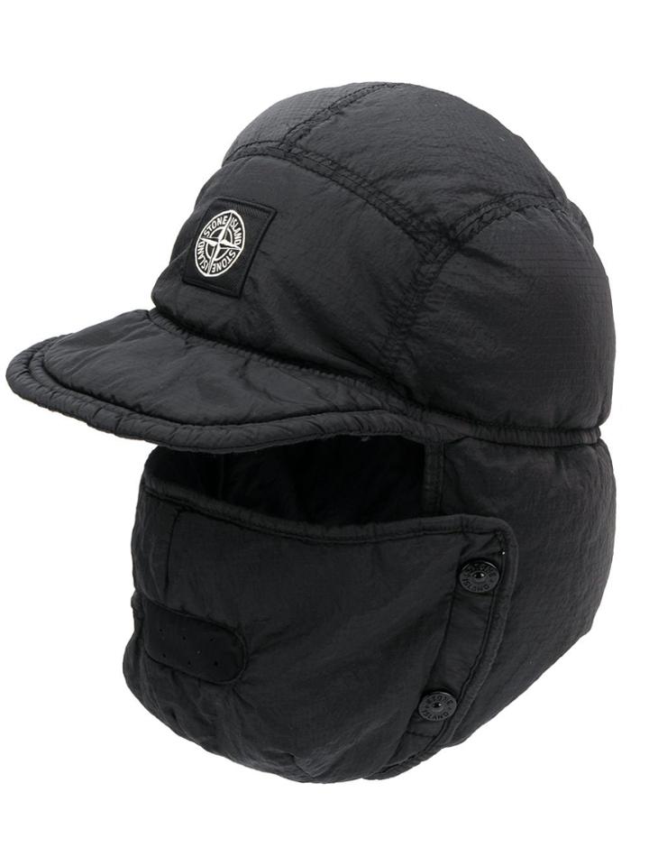 Stone Island Padded Face Shield Hat - Black