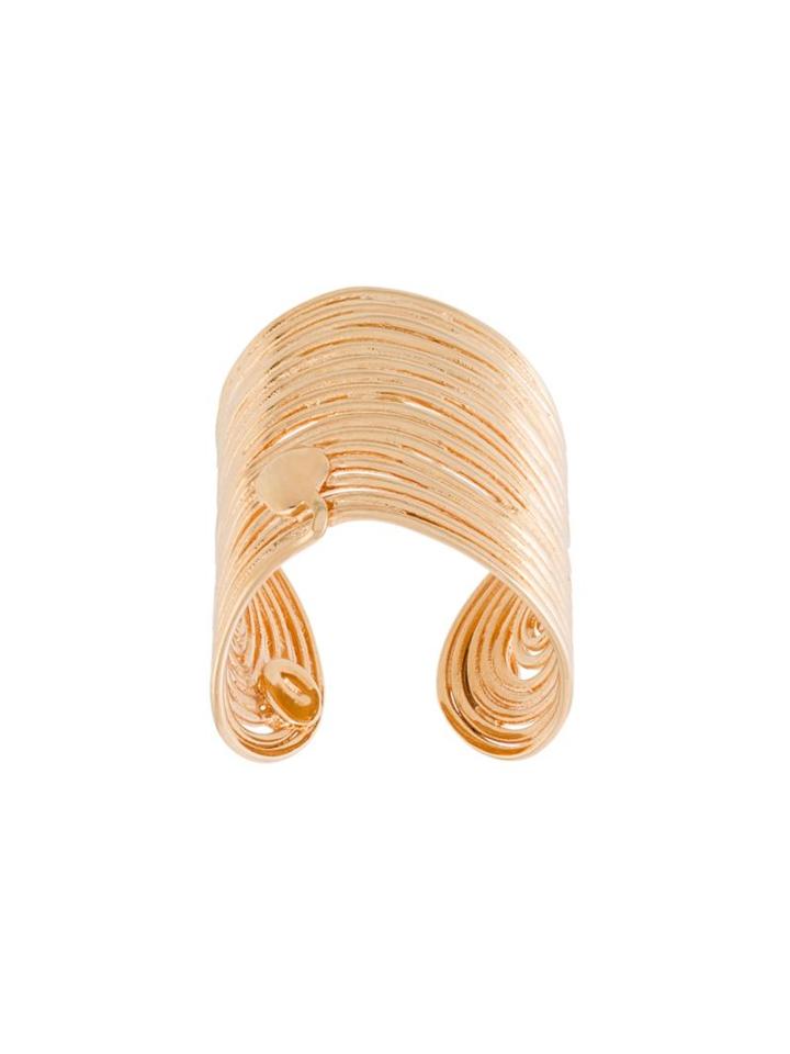 Gas Bijoux 'wave' Ring, Metallic