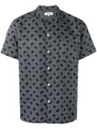 Ymc Printed Shirt, Men's, Size: Small, Black, Cotton/silk