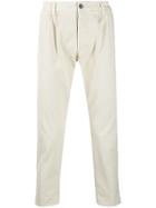 Two Denim Pleated Detail Chino Trousers - Neutrals