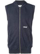 Palace Logo Zipped Vest - Blue