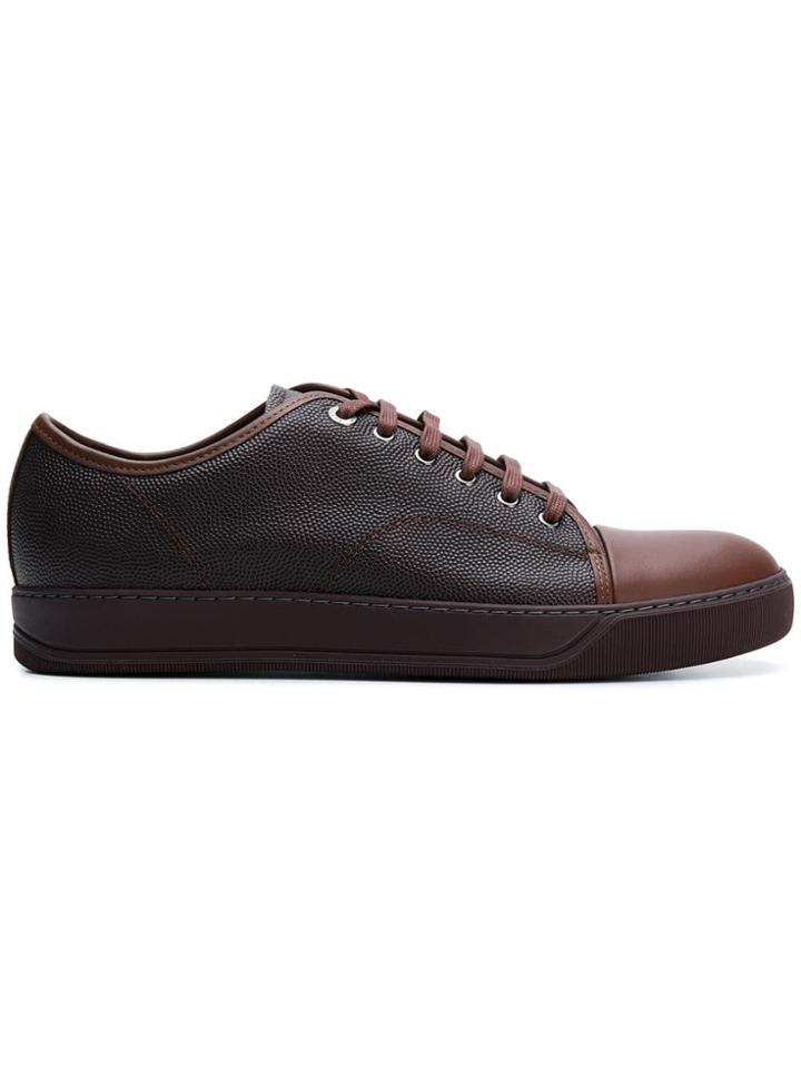 Lanvin Toe Cap Tennis Sneakers - Brown