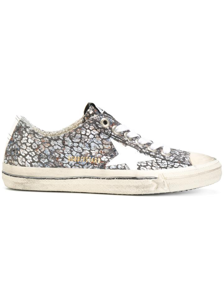 Golden Goose Deluxe Brand Star Print Low Top Sneakers - Grey