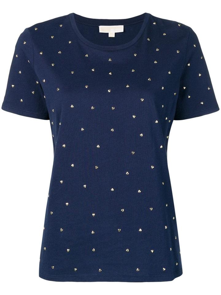 Michael Michael Kors Heart Stud T-shirt - Blue