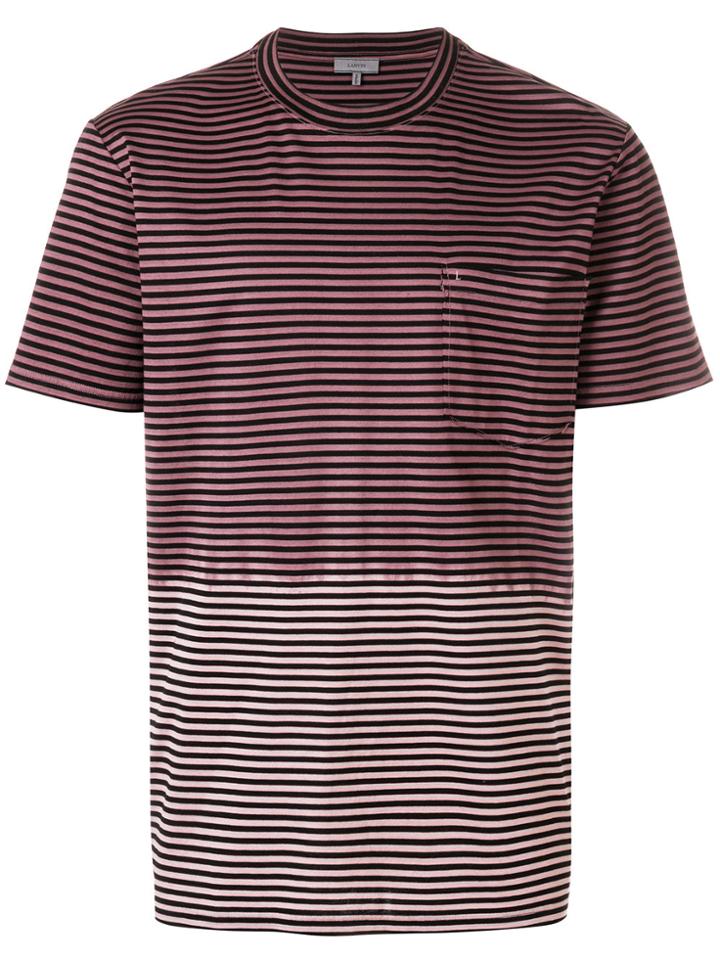 Lanvin Striped Pocket T-shirt - Black