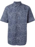Marni Dotted Shirt, Men's, Size: 48, Blue, Cotton