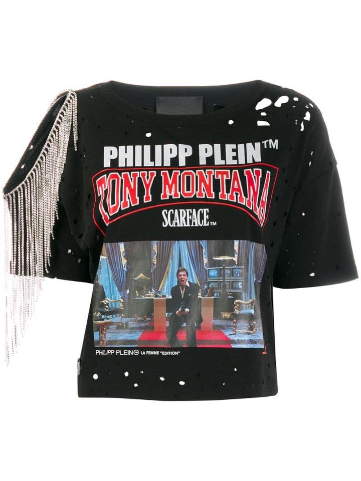 Philipp Plein Embellished Scarface T-shirt - Black