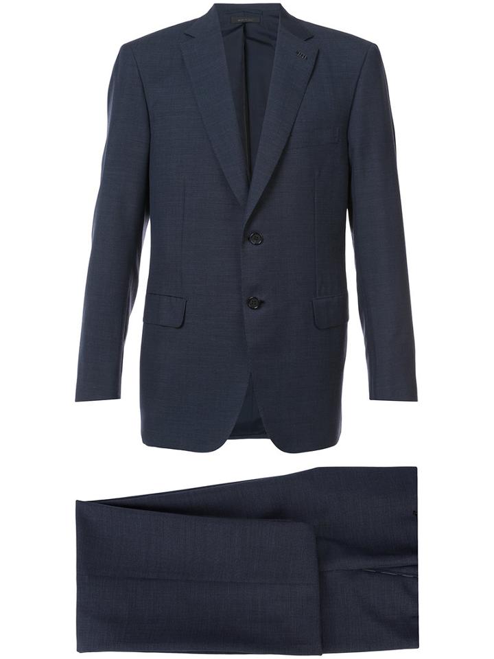 Brioni - Notched Lapel Two-piece Suit - Men - Wool/mohair/silk - 50, Blue, Wool/mohair/silk
