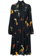 Romance Was Born Budgie Tie Dress, Women's, Size: 12, Black, Silk