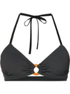 Malia Mills - Ring Detail Bikini Top - Women - Nylon/spandex/elastane - 38c, Women's, Black, Nylon/spandex/elastane