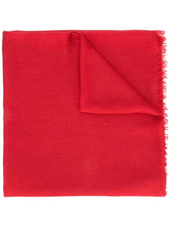 Gucci - Gg Jacquard Shawl - Women - Silk/wool - One Size, Red, Silk/wool