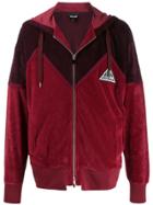 Just Cavalli Logo Patch Zip-up Hoodie - Red