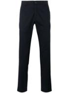 Moncler Straight Leg Trousers, Men's, Size: 50, Blue, Cotton/spandex/elastane
